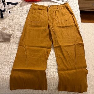 Maeve Colette Mustard Wide-Leg Pants